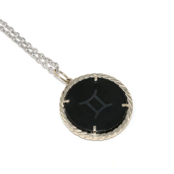 Cult Collection Zodiac Necklace - Onyx - White Gold