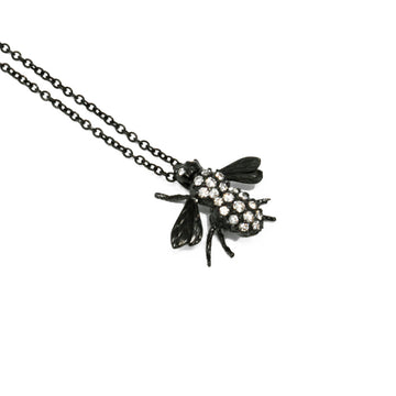 Pests Fly Necklace - Black Gold