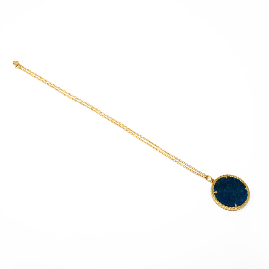 Cult Collection Zodiac Necklace - Lapis - Yellow Gold