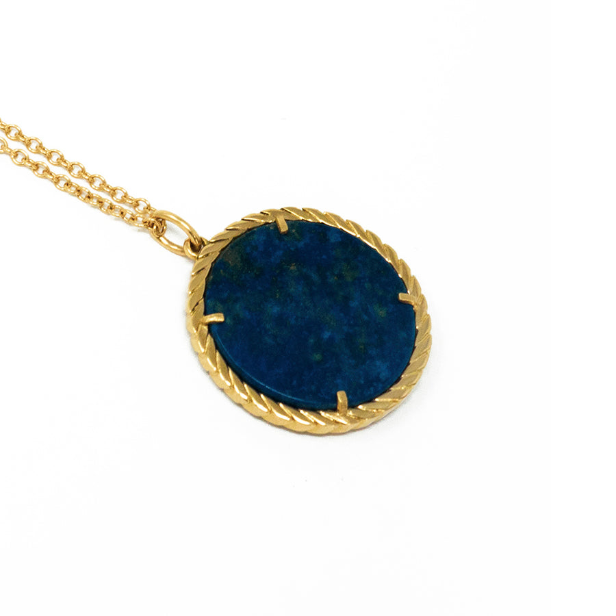 Cult Collection Zodiac Necklace - Lapis - Yellow Gold