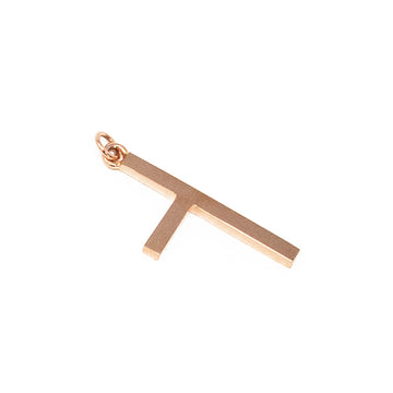 One Sided Cross Necklace - Rose Gold - Small