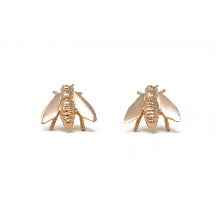 Pests Bee Earrings - Rose Gold